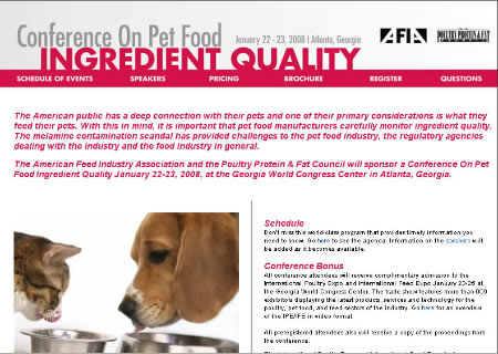 Conference on Pet Food Ingredient Quality